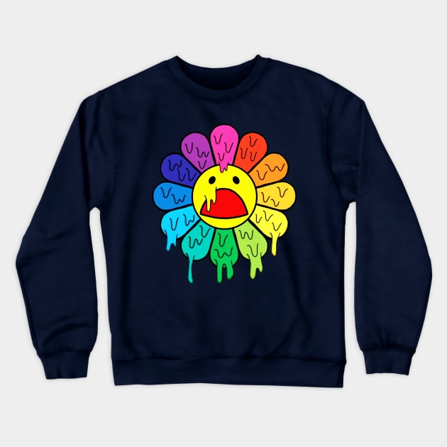 Takashi Murakami Flower Rainbow Crewneck Sweatshirt by lacosink